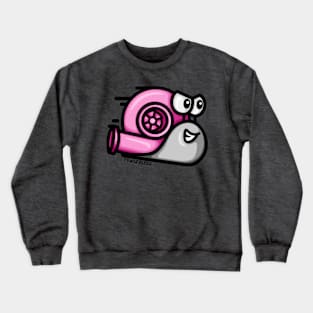 Turbo Snail - Gray/Pink Crewneck Sweatshirt